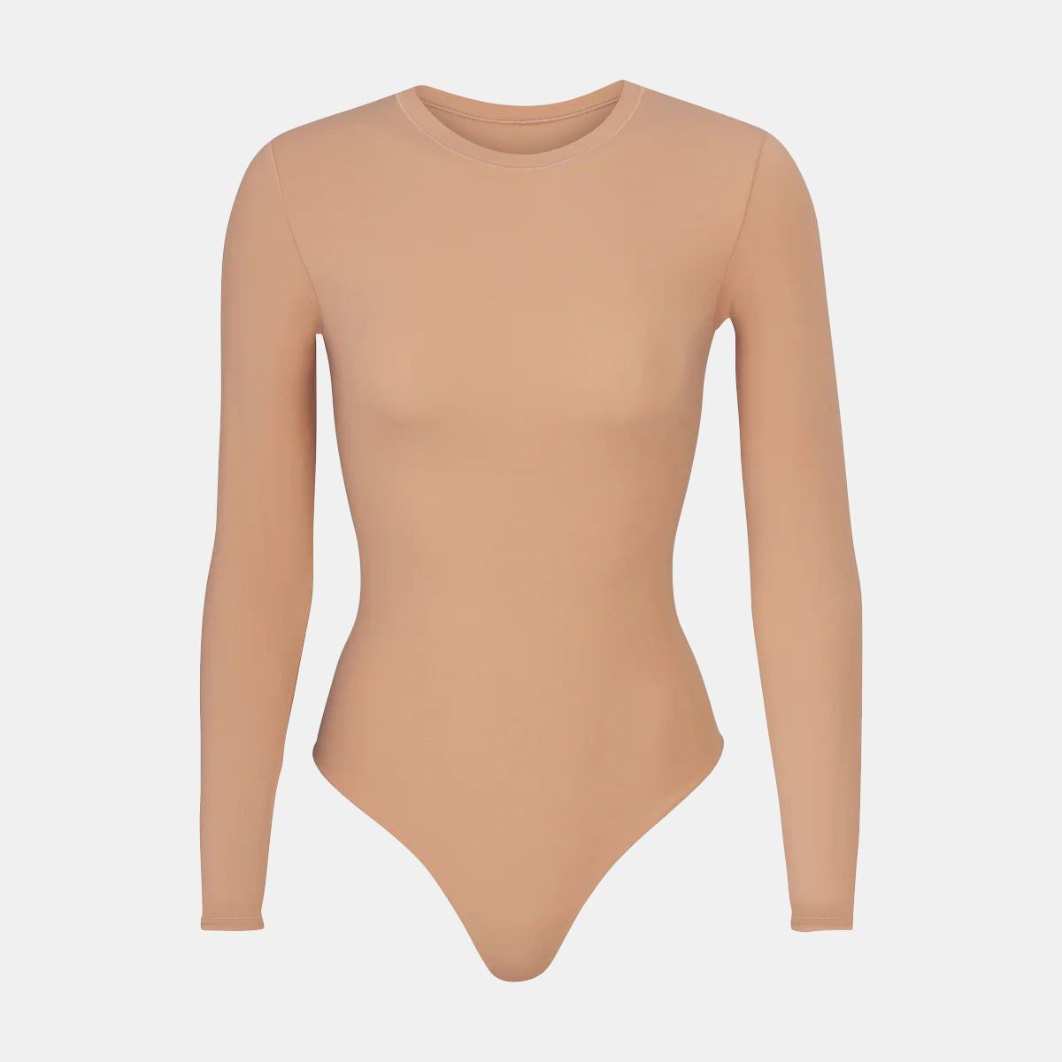 Long Sleeve Crew Neck Thong Bodysuit