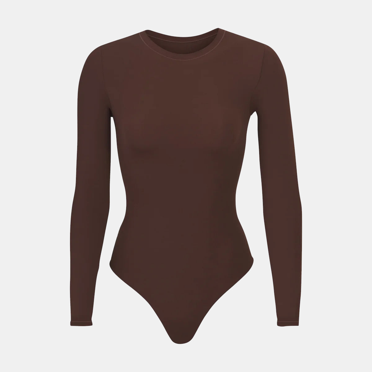 Long Sleeve Crew Neck Thong Bodysuit