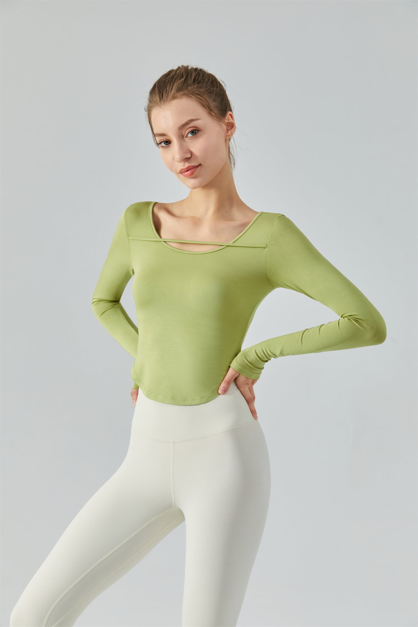 Curved Hem Sports Top