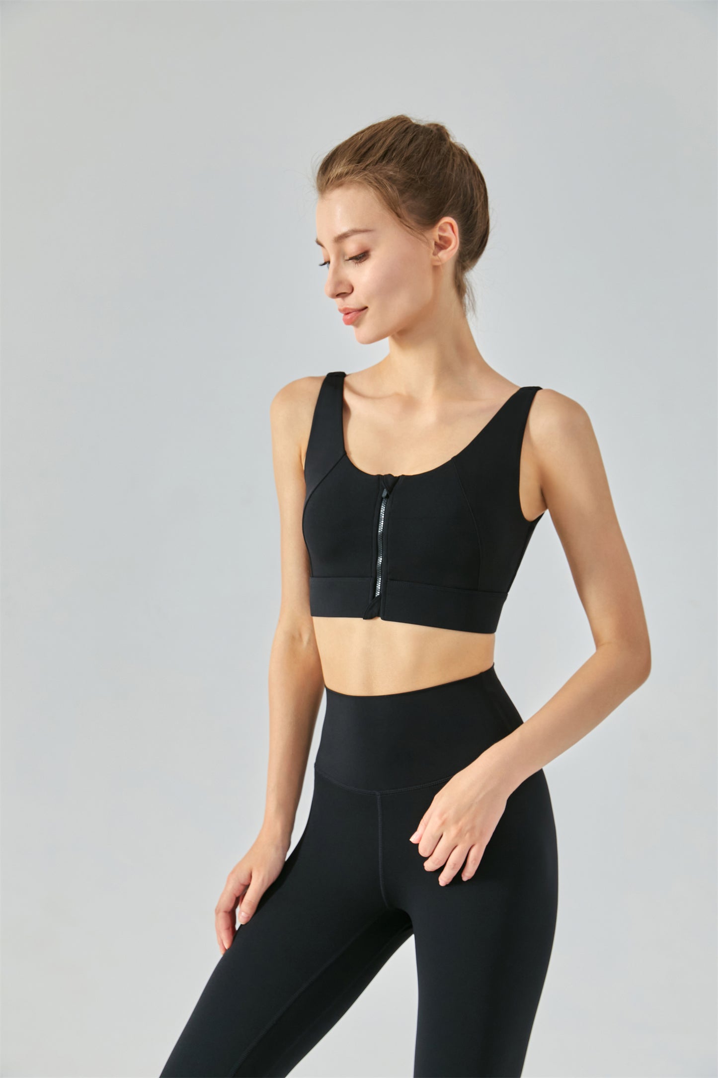 Zip Front Sports Bra