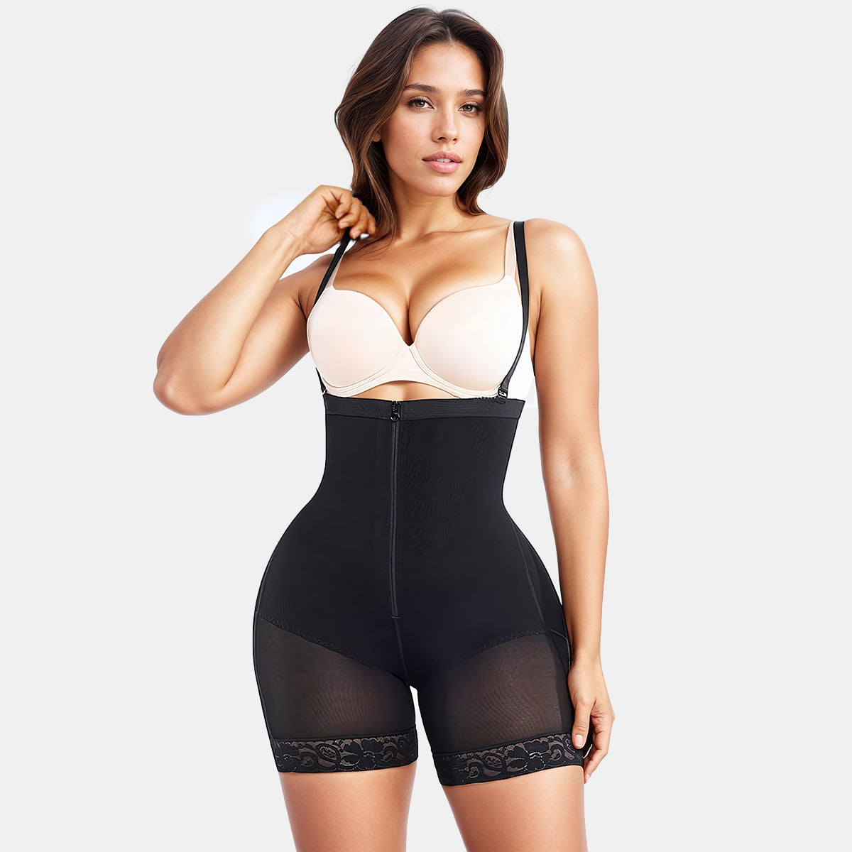 Tummy Control Fajas Colombianas Shapewear & Sheer Mesh Shapewear Thong Bodysuit