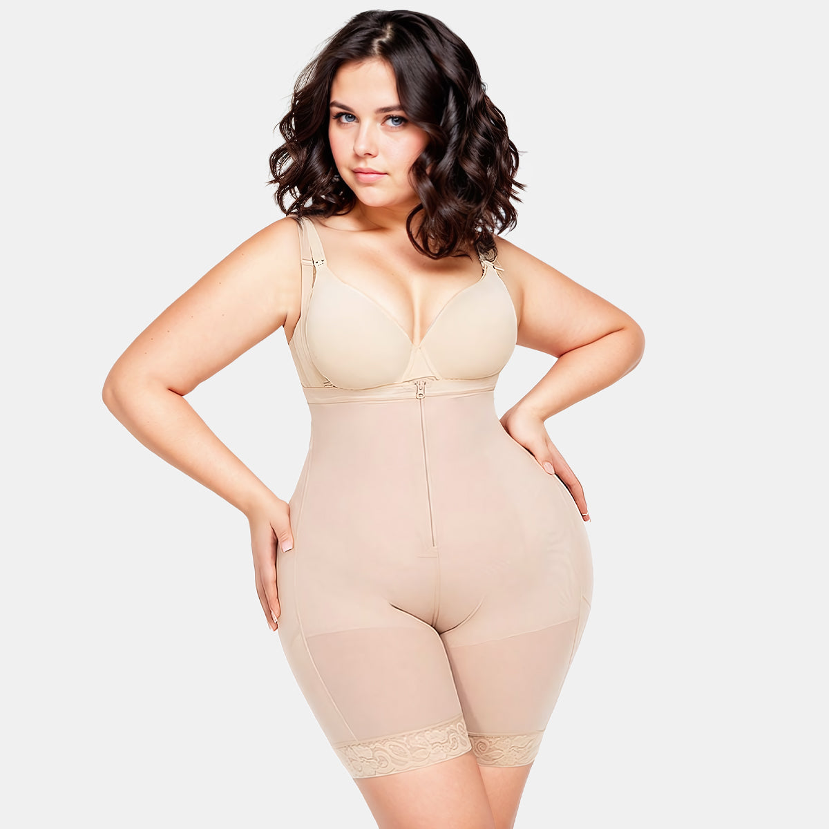 Tummy Control Fajas Colombianas Shapewear & Sheer Mesh Shapewear Thong Bodysuit