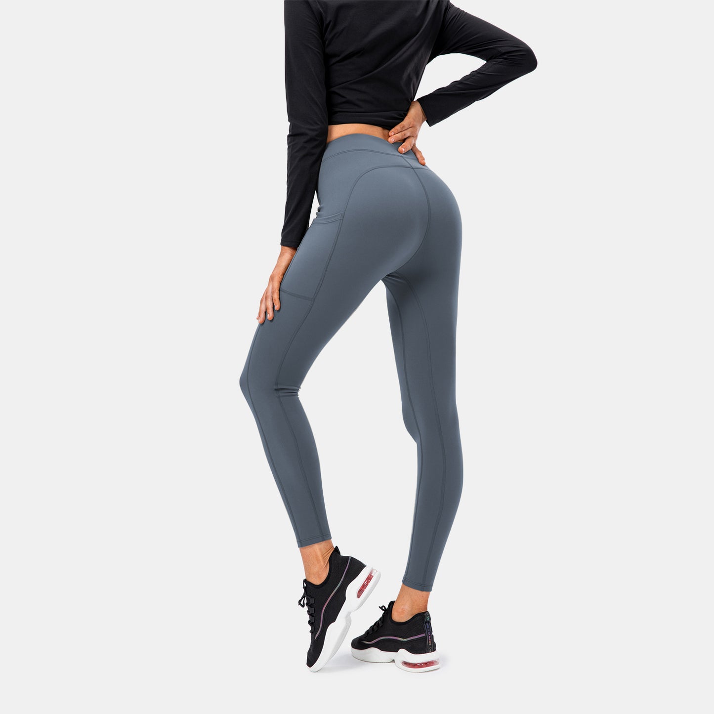 High Waisted Drawstring Pocket Sport Leggings