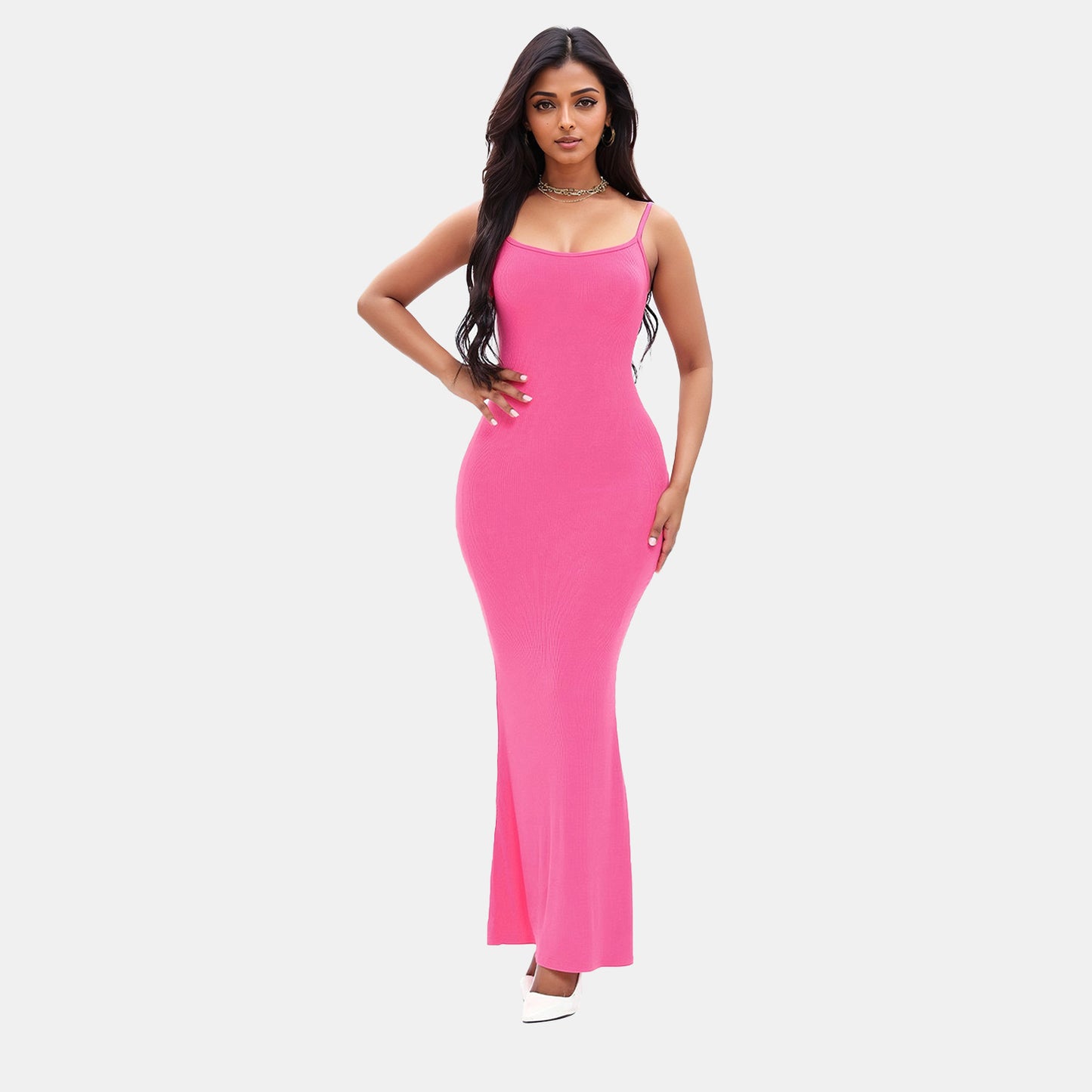 Built-In Shaper Slip Maxi Dress