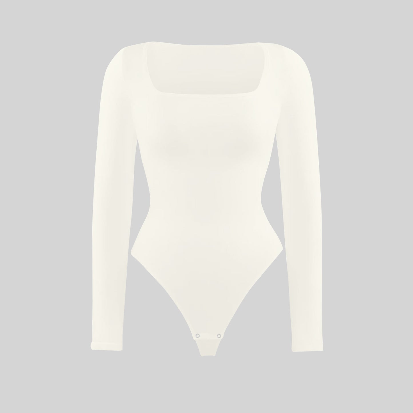 Long Sleeve Square Neck Bodysuit Shapewear