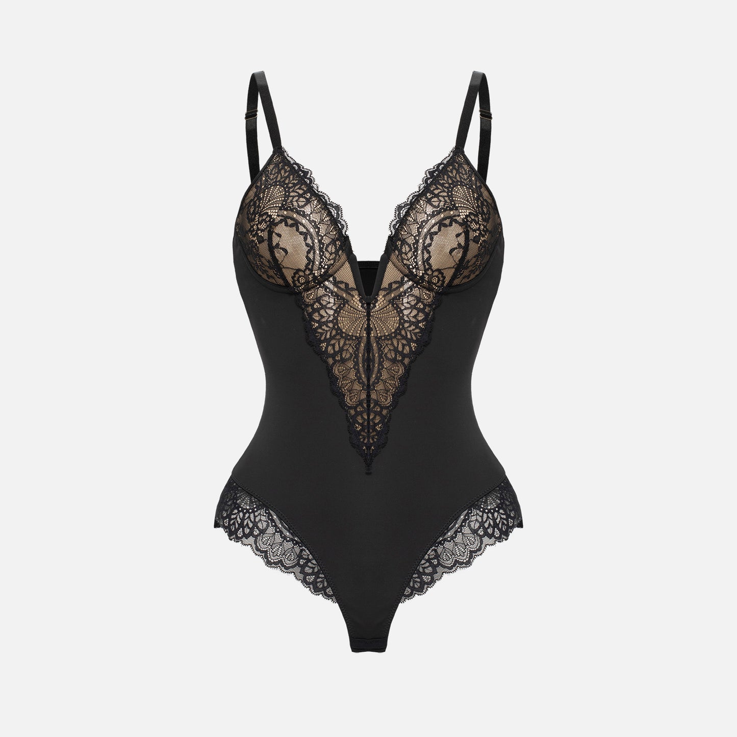 Lace Deep-V Neck Shapewear