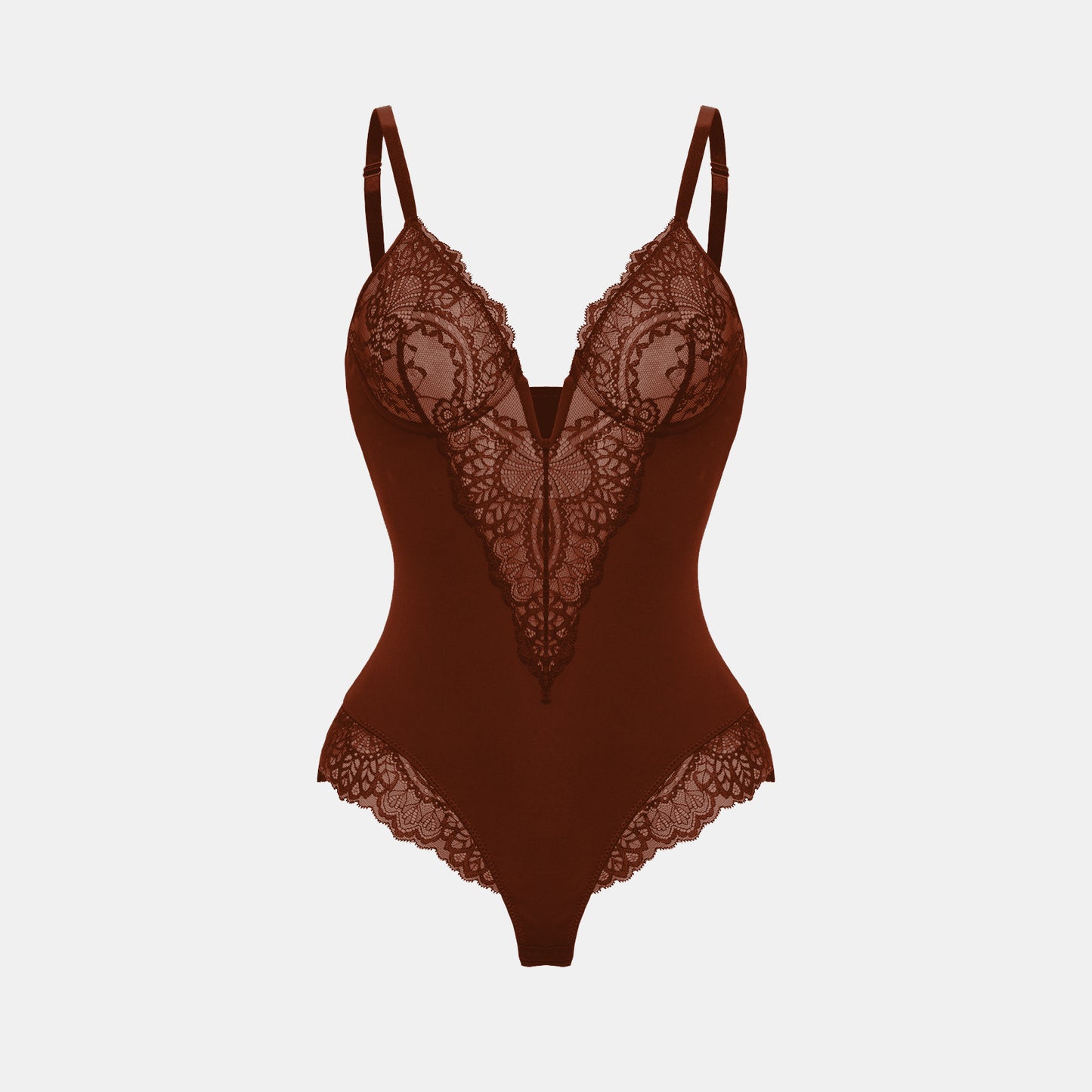 Lace Deep-V Neck Shapewear