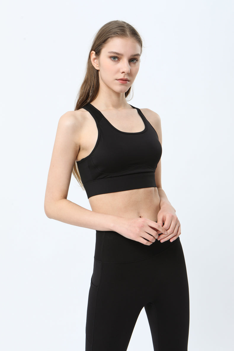 Mesh Panel Sports Bra