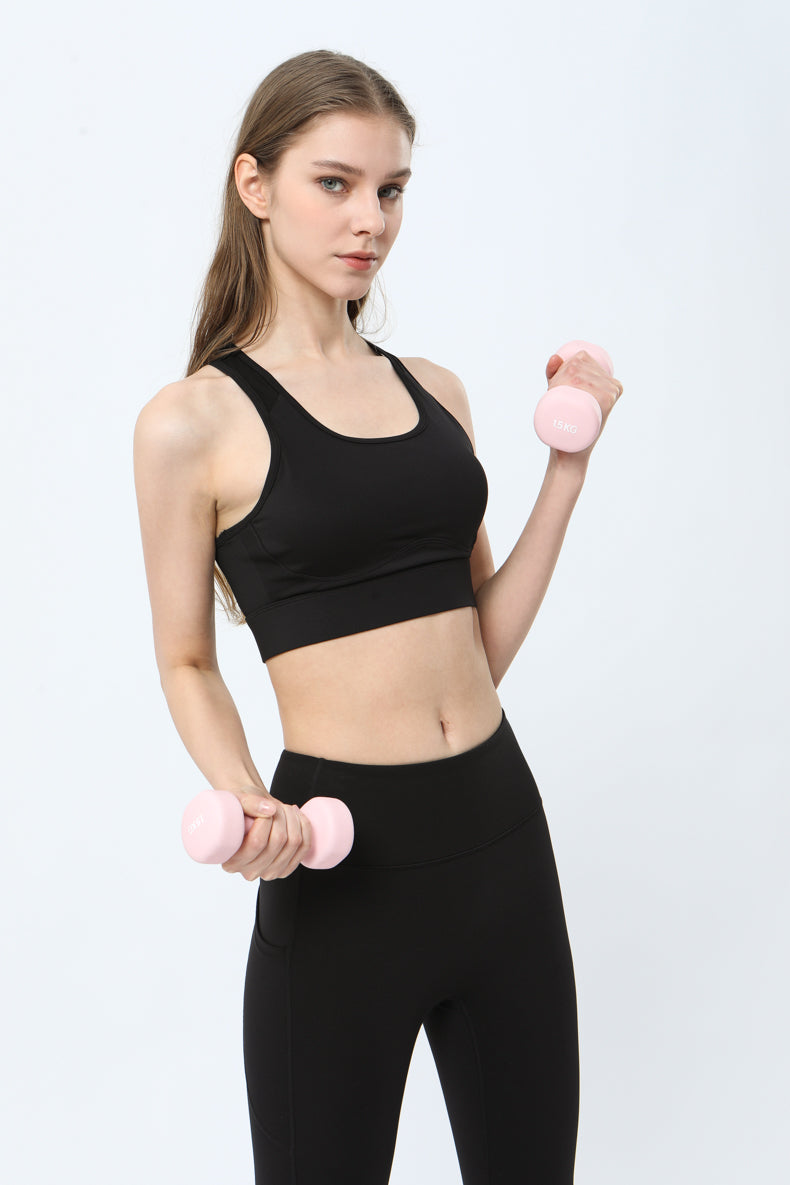 Mesh Panel Sports Bra