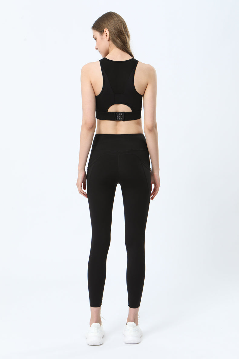 Mesh Panel Sports Bra