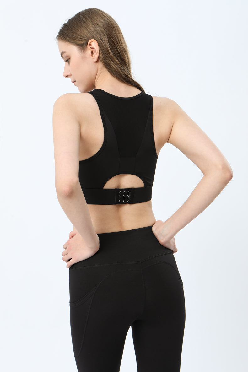 Mesh Panel Sports Bra