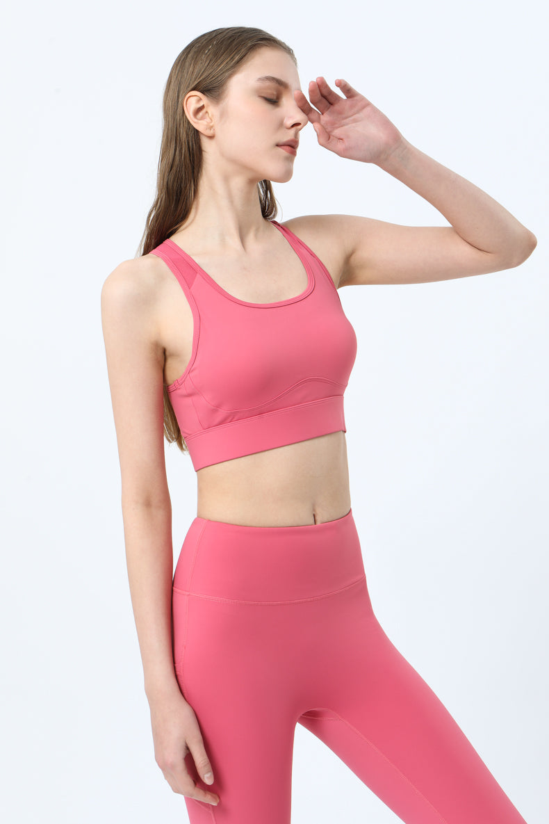 Mesh Panel Sports Bra