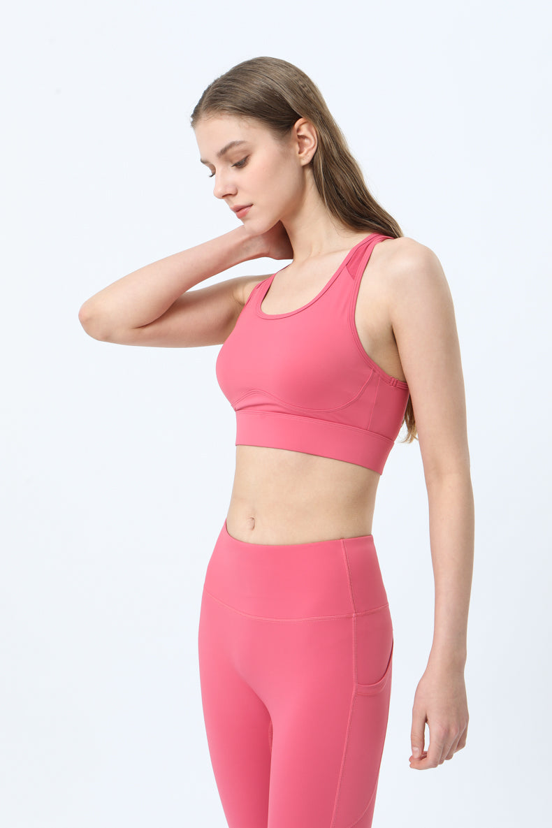 Mesh Panel Sports Bra