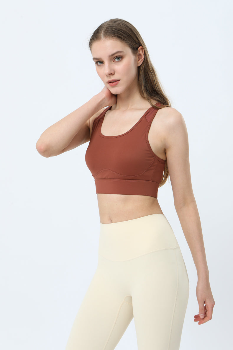 Mesh Panel Sports Bra