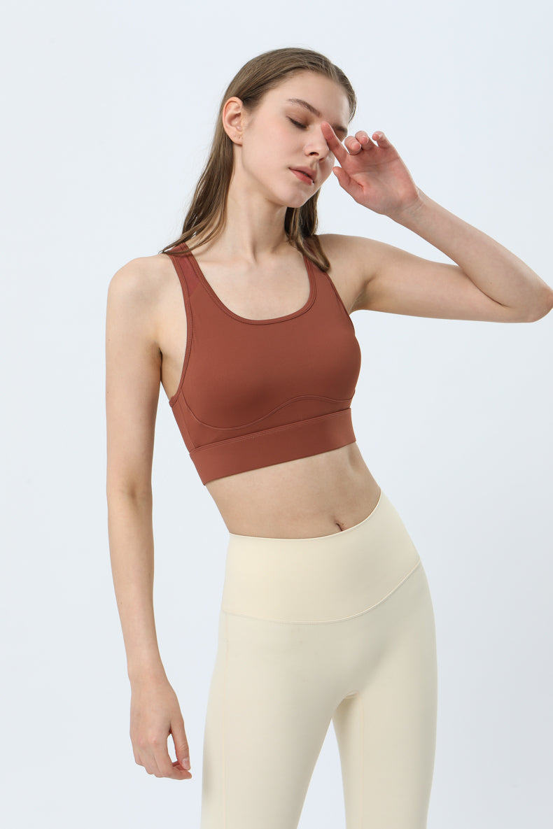 Mesh Panel Sports Bra