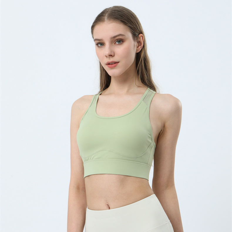 Mesh Panel Sports Bra