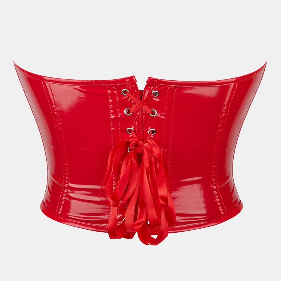 Red Leather Overbust Corset