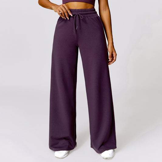 Drawstring Wide Leg Casual Joggers