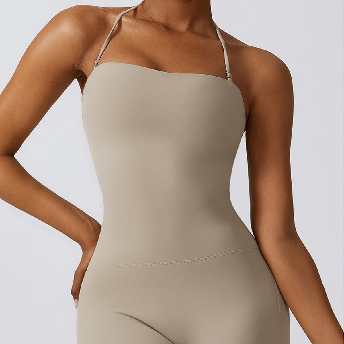 Halter Yoga Flare-leg Jumpsuit