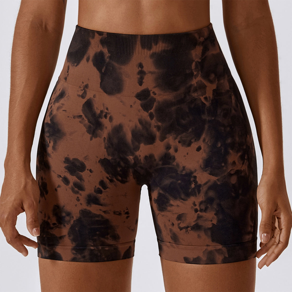 Tie-Dye Seamless High Waisted Shorts