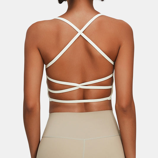 Crisscross Backless Sports Bra - Rochelle