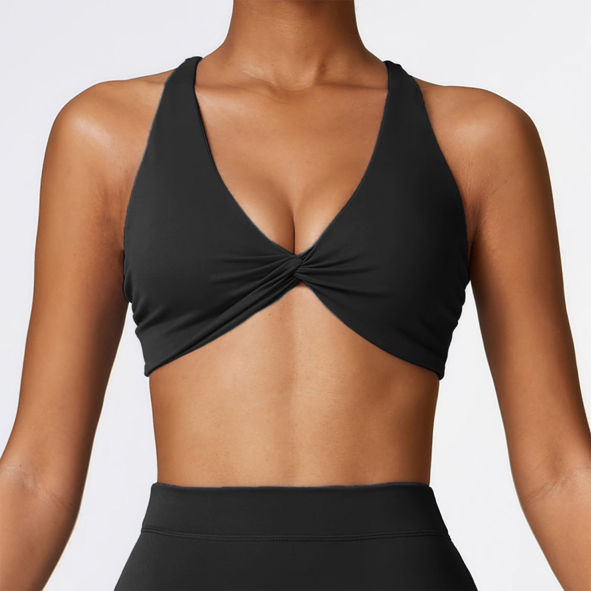 Twisted Crisscross Backless Sports Bra - Miloslaw