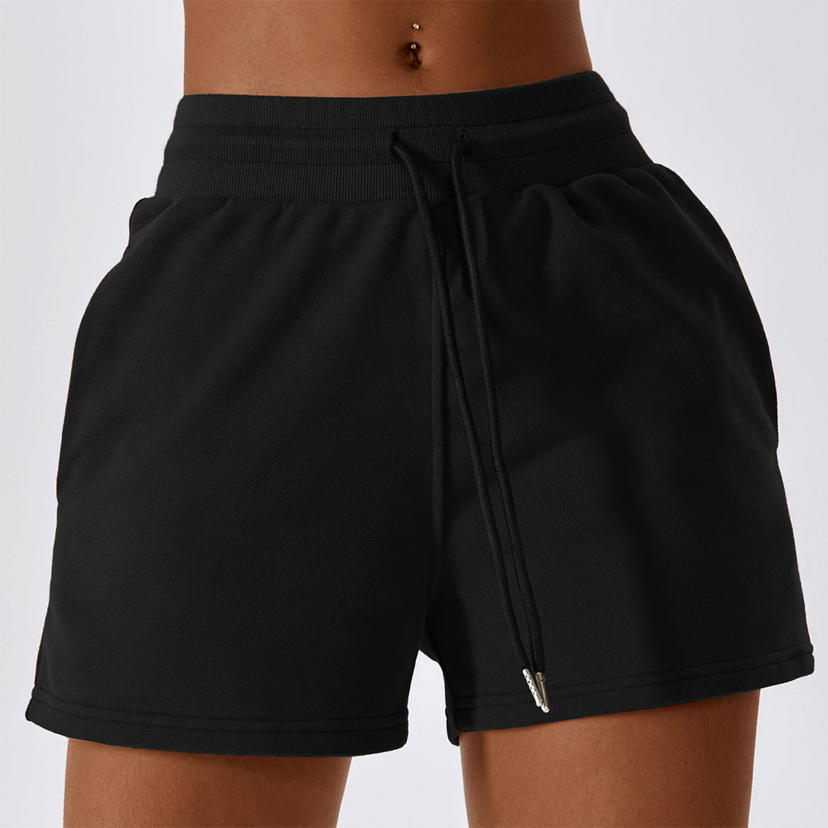 Drawstring Pocket Casual Shorts