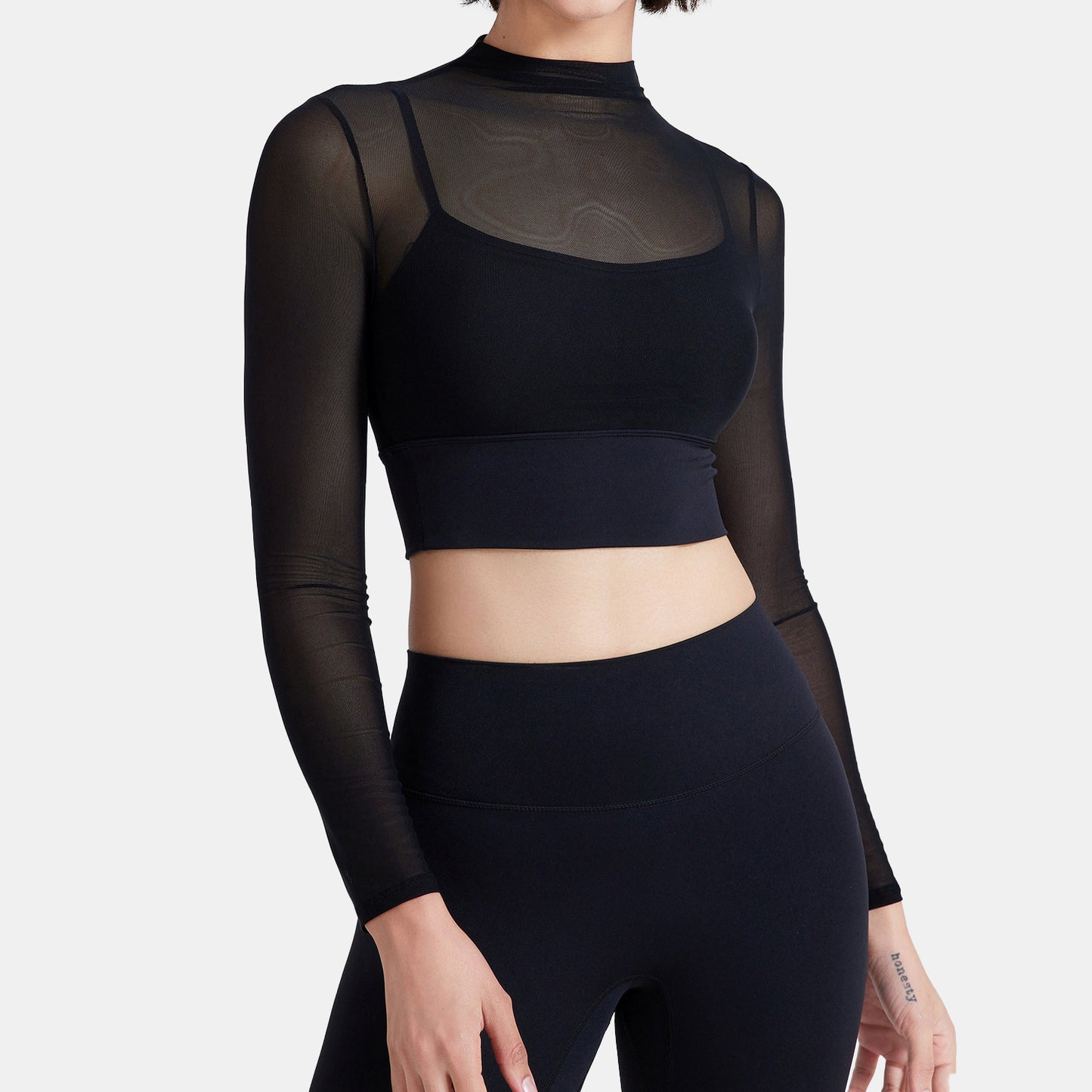 Mesh Long Sleeve Sports Top