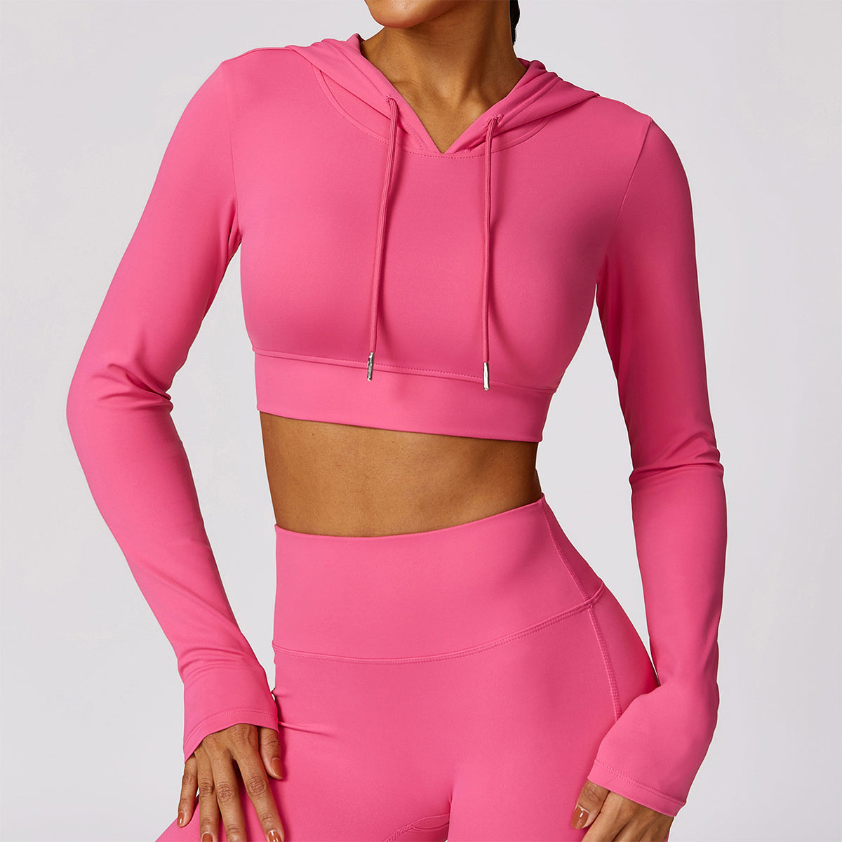 Hoodie Cropped Sports Top - Etel