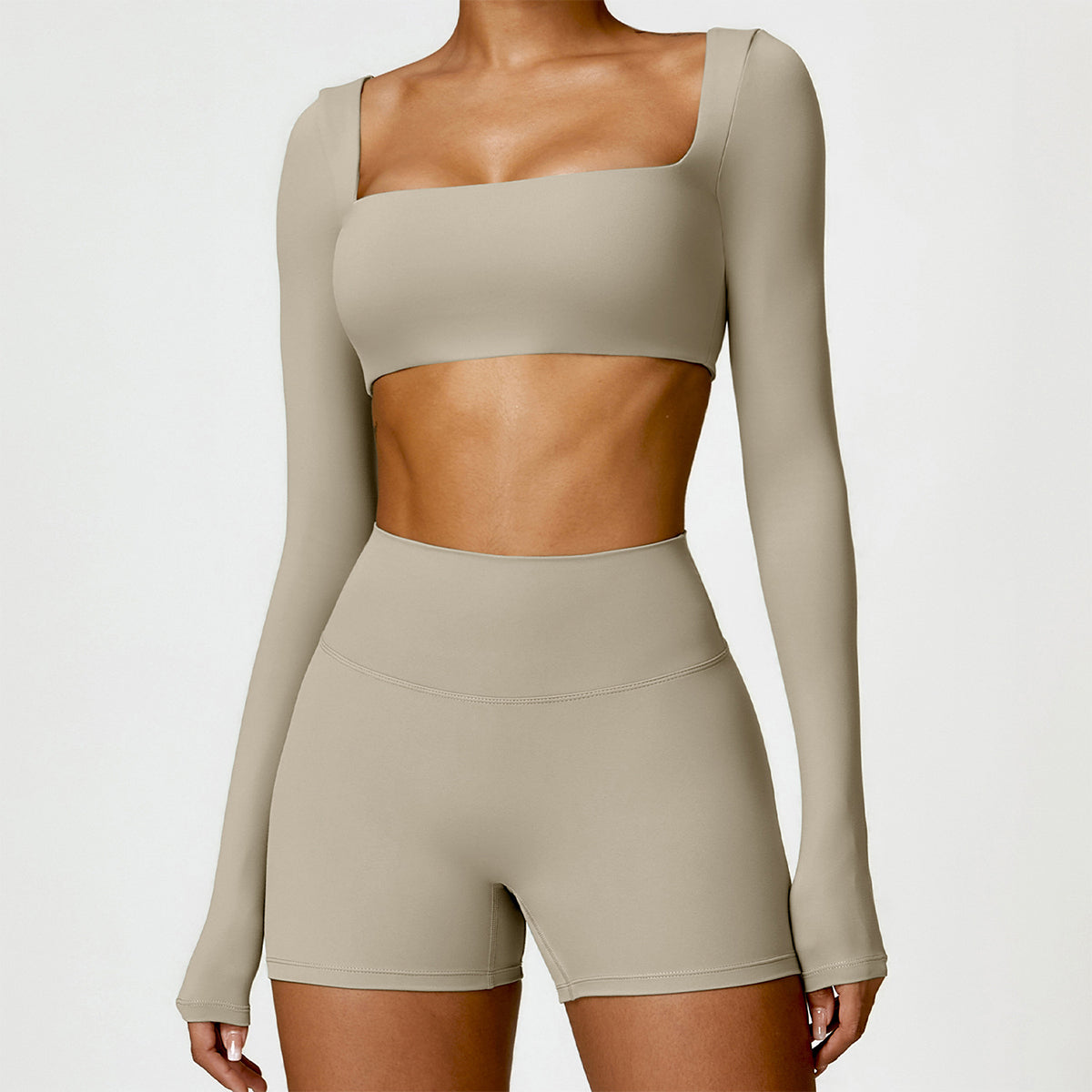 Long Sleeve Cropped Sports Top - Hutcheon