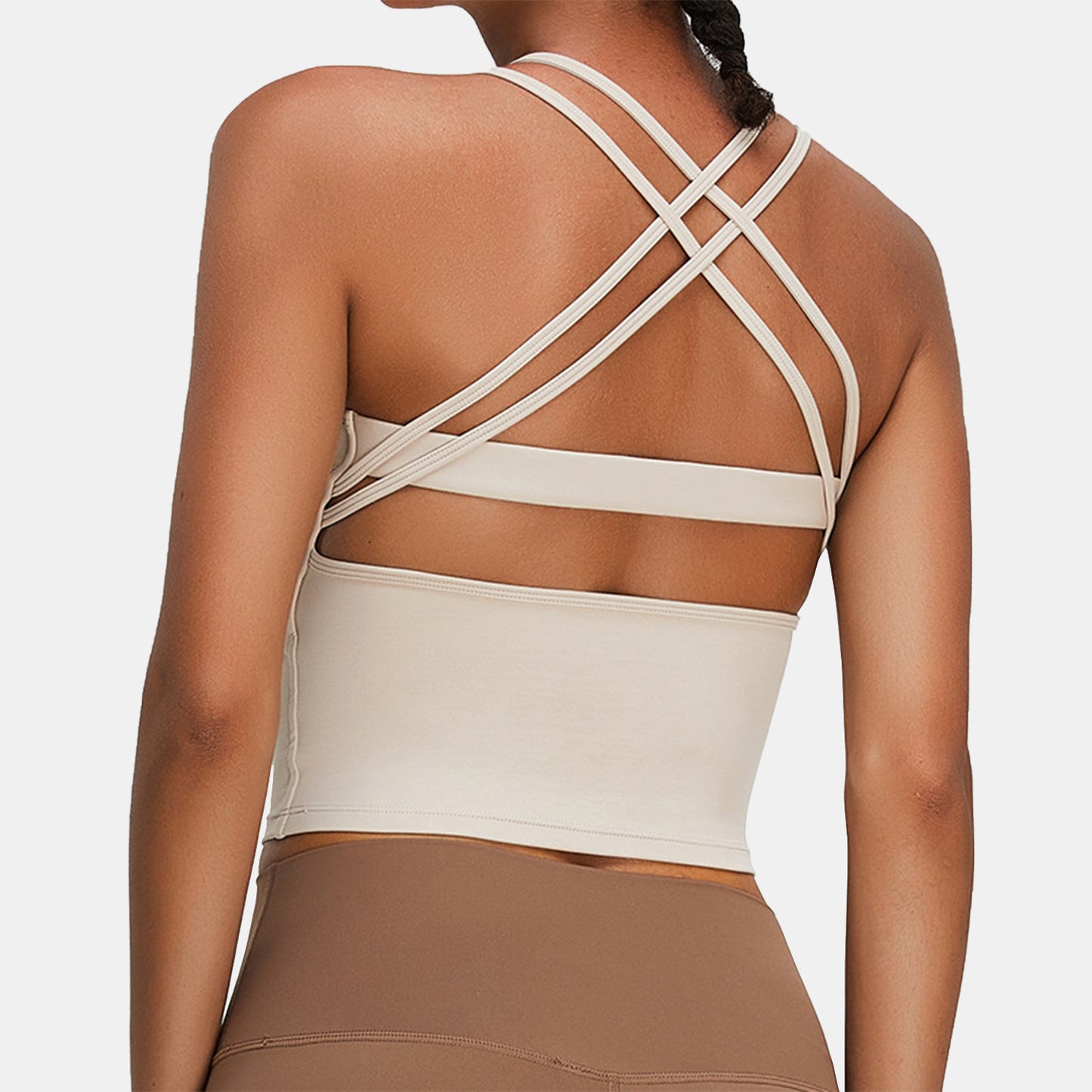 Crisscross Backless Yoga Tank Top - Tethys