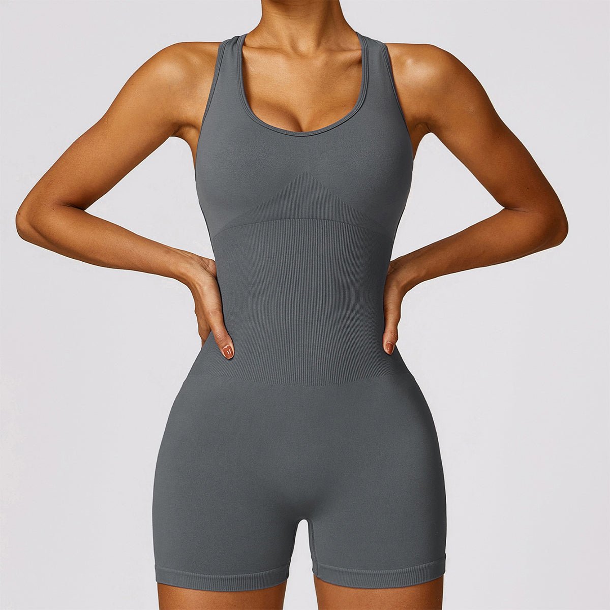 Seamless Cut Out Yoga Romper - Riza