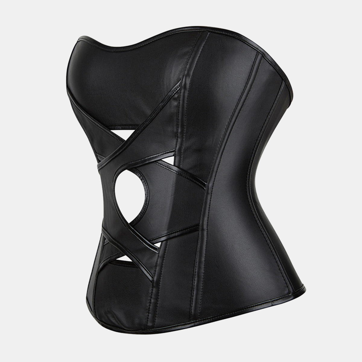 Leather Cut Out Corset