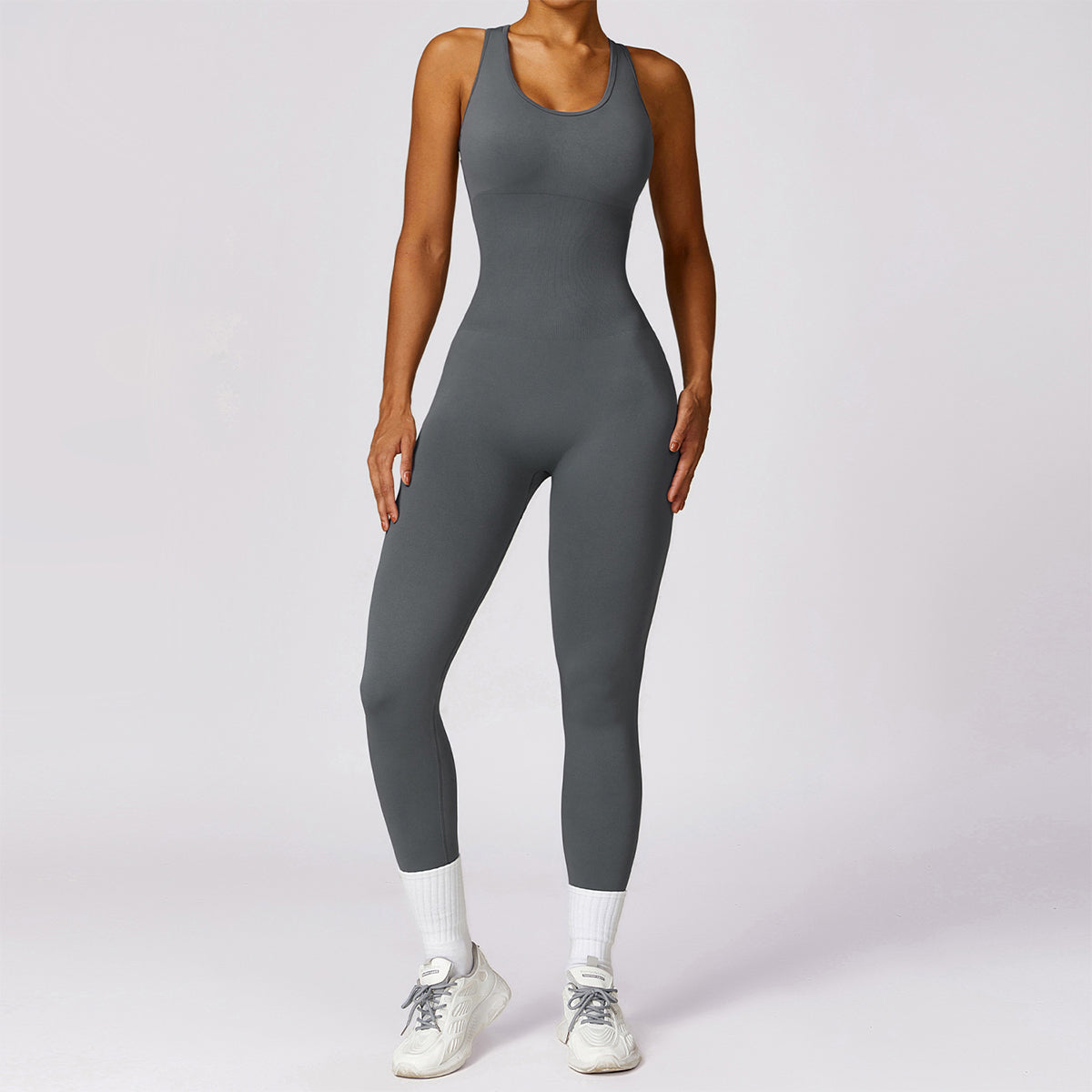 Seamless Cut Out Yoga Jumpsuit - Riza