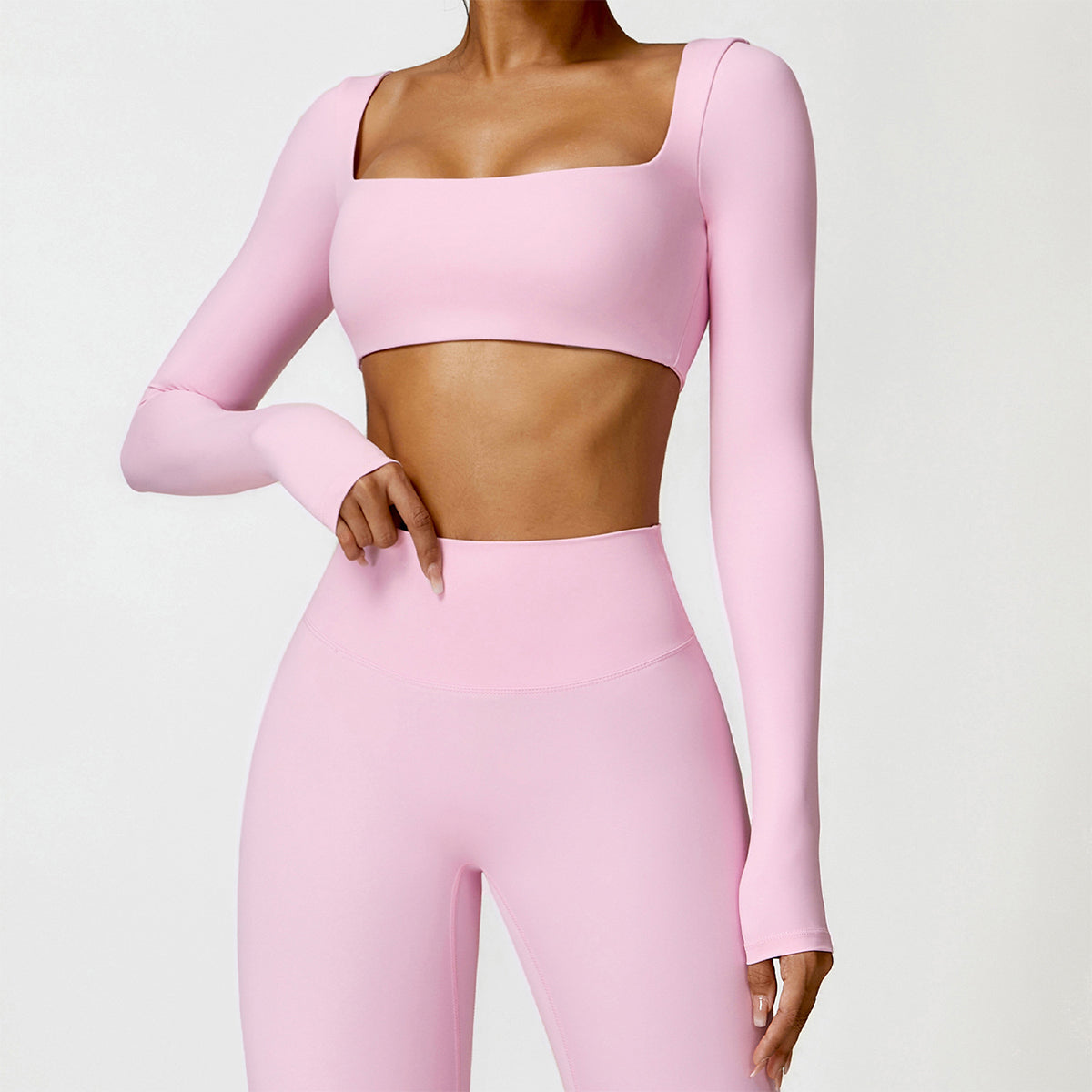 Long Sleeve Cropped Sports Top - Hutcheon