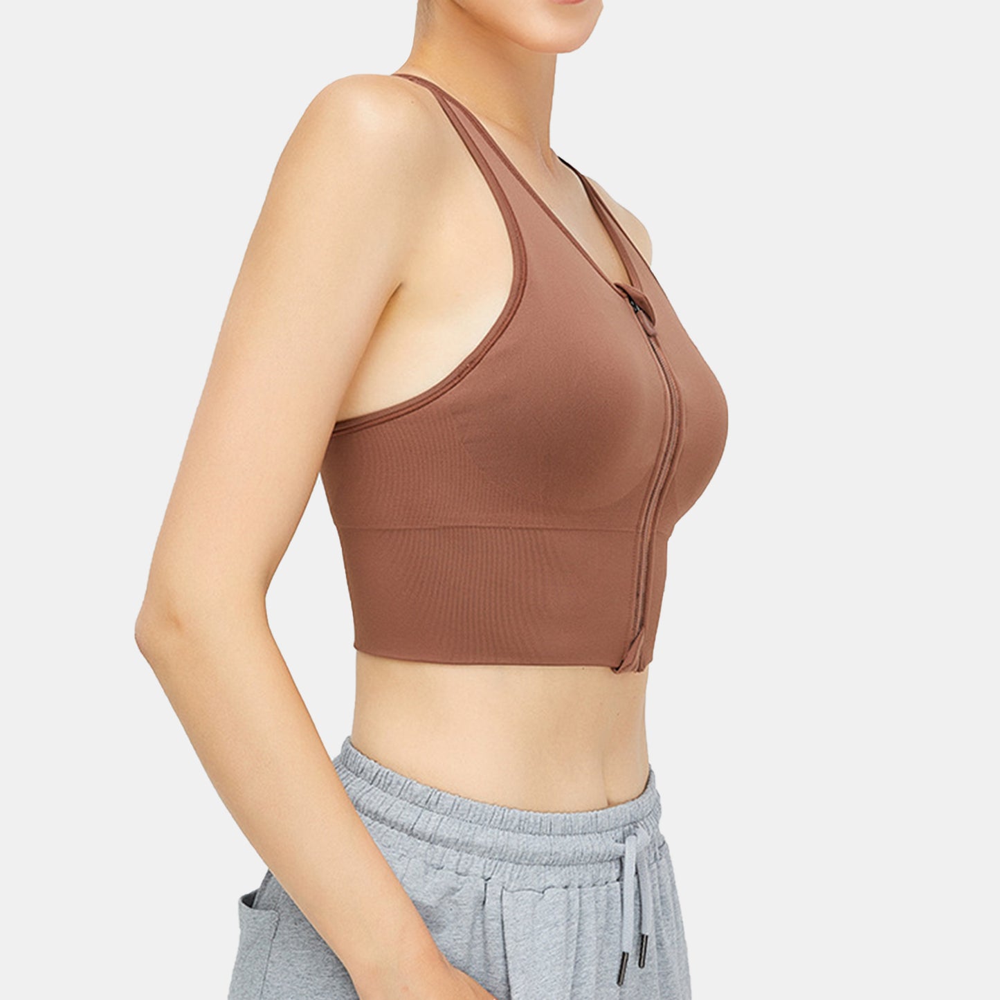 Zipper Sports Bra - Novi