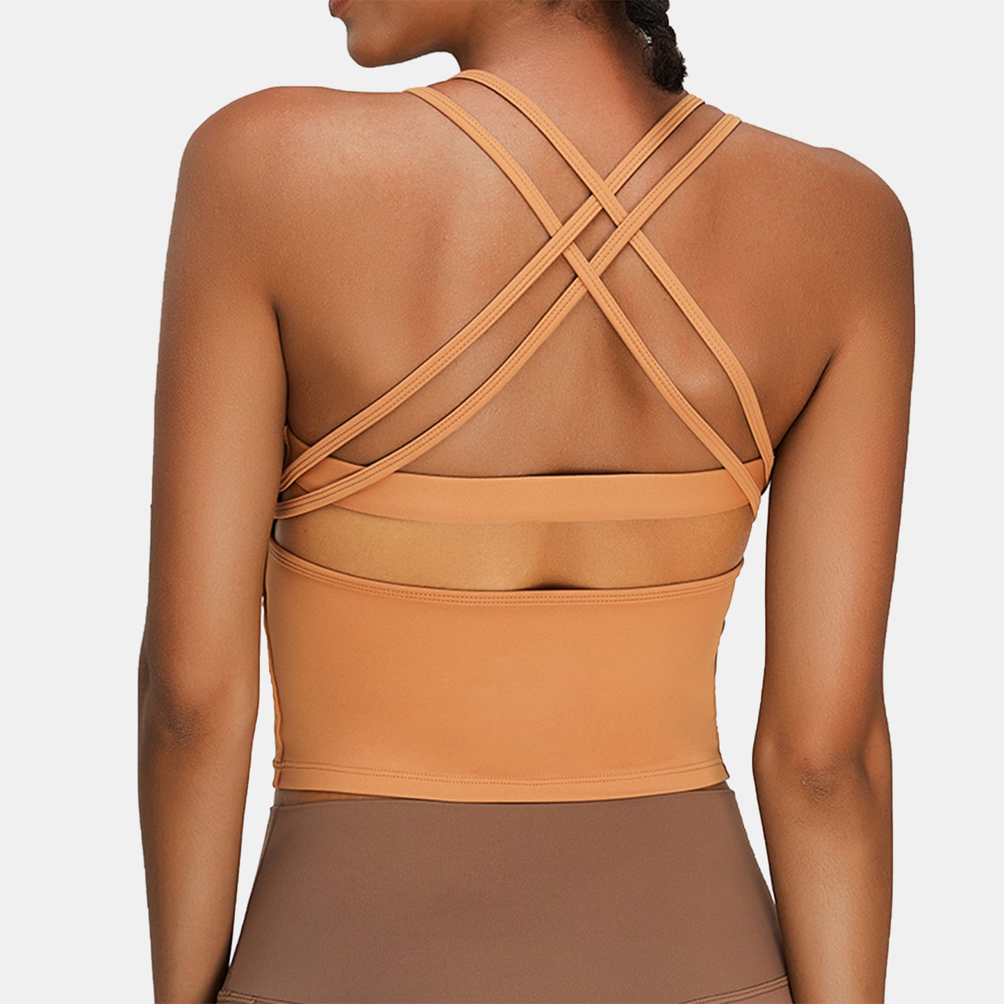 Crisscross Backless Yoga Tank Top - Tethys