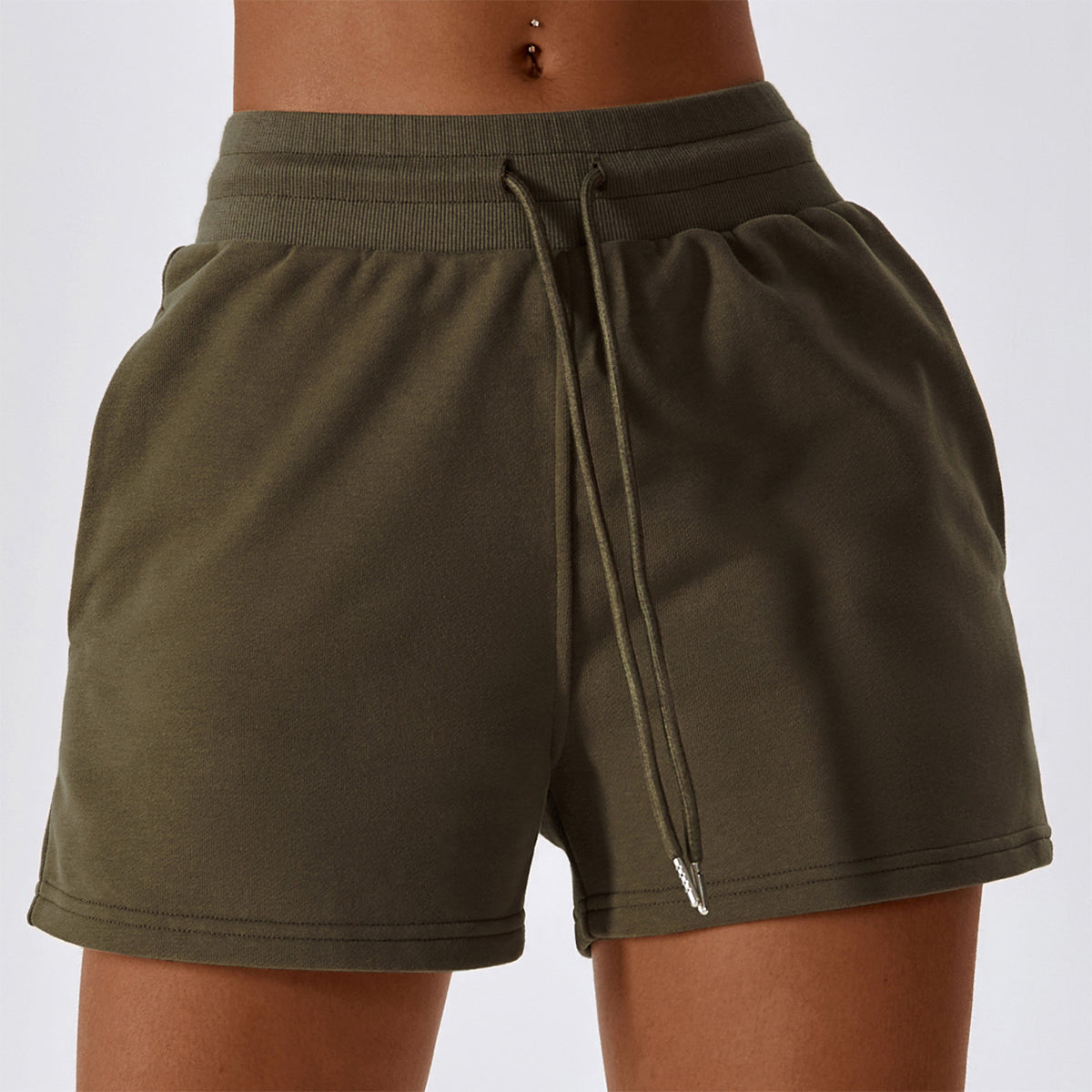 Drawstring Pocket Casual Shorts