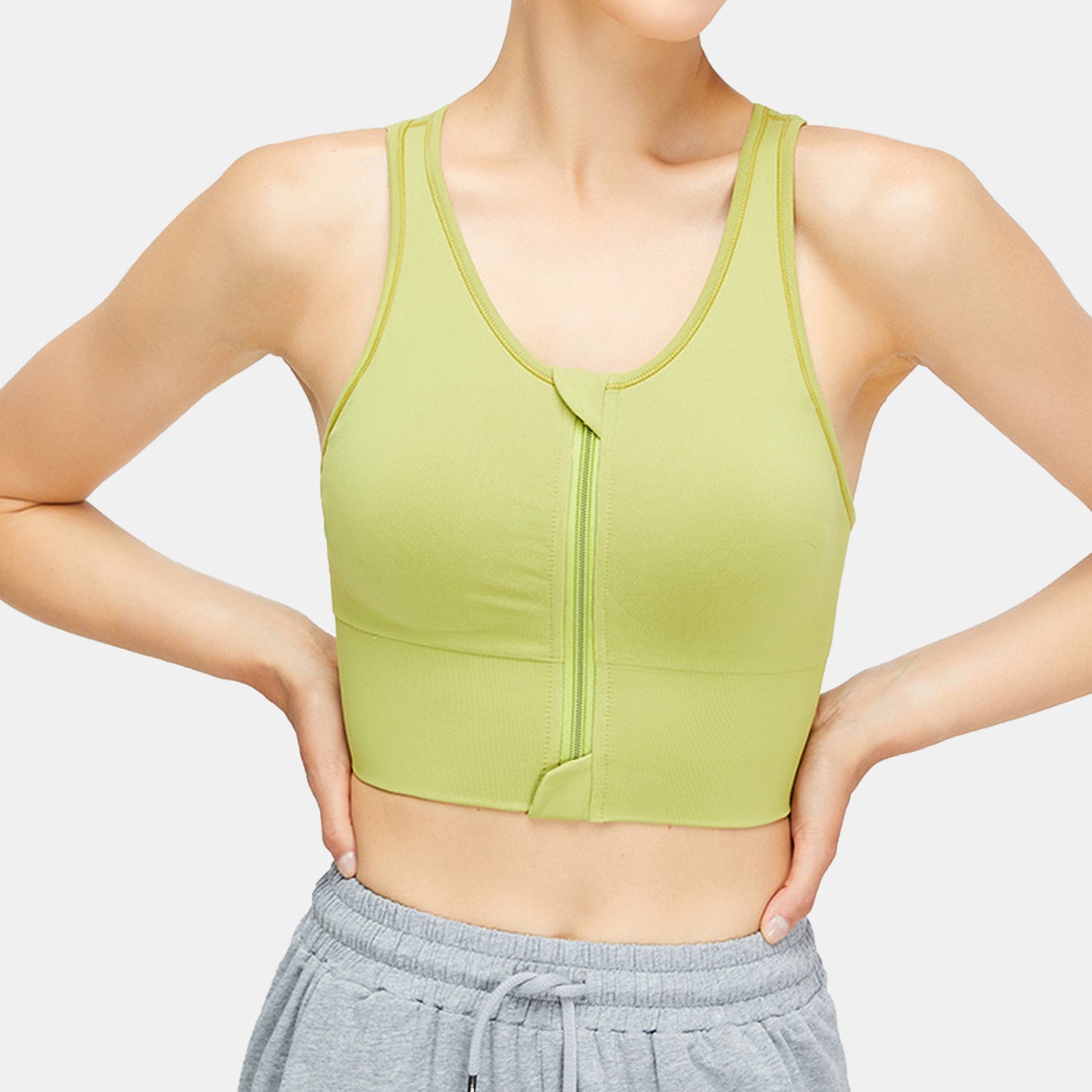 Zipper Sports Bra - Novi