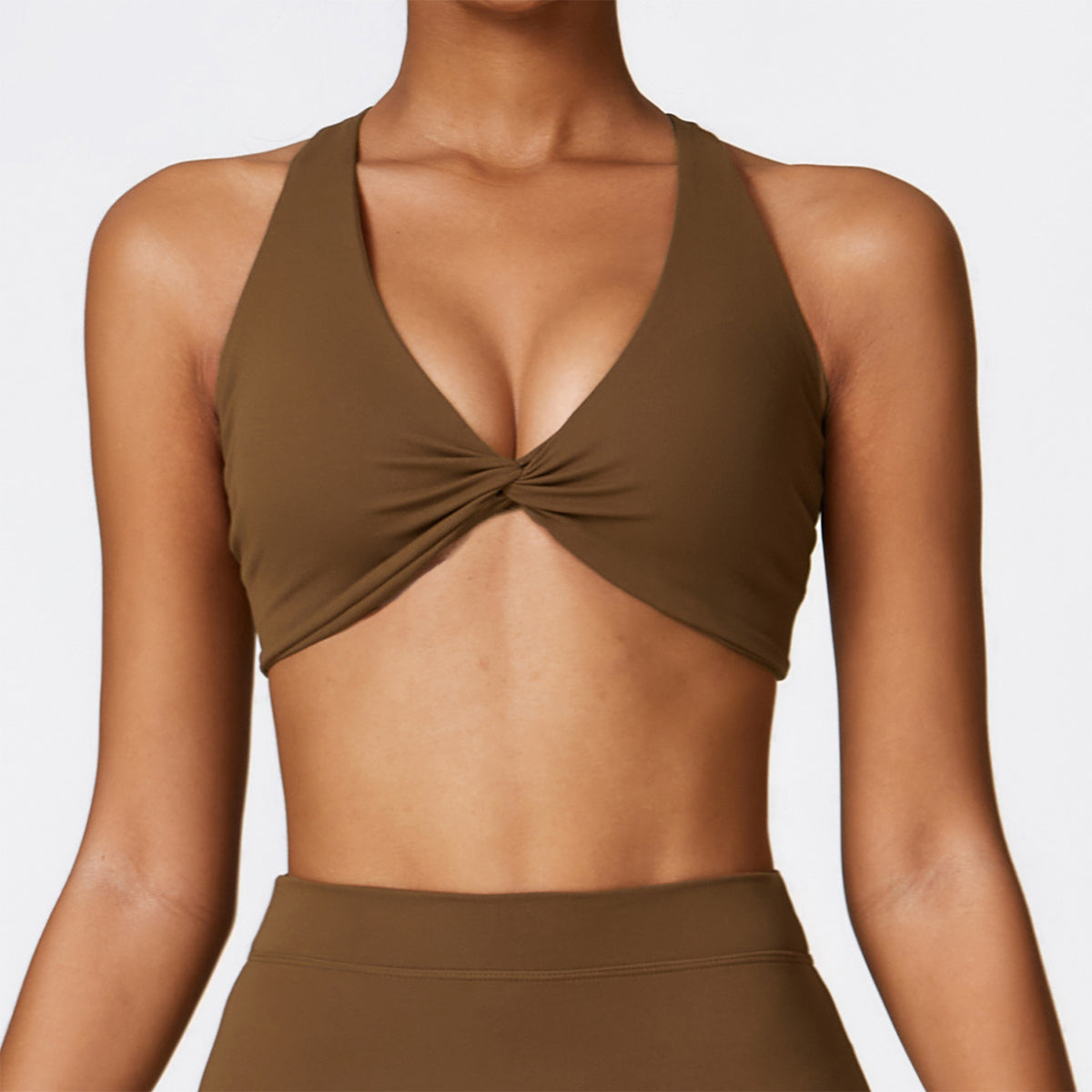 Twisted Crisscross Backless Sports Bra - Miloslaw