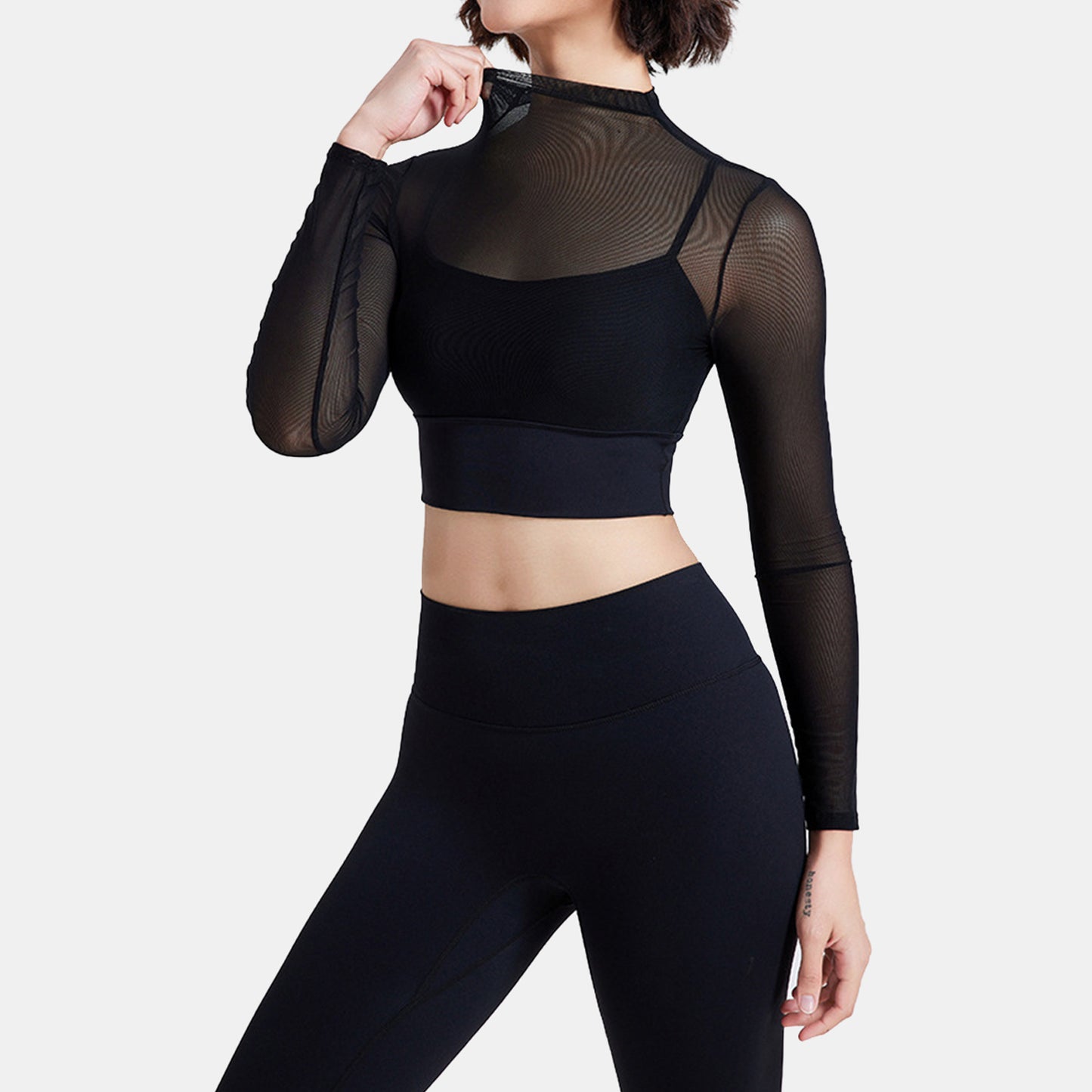 Mesh Long Sleeve Sports Top