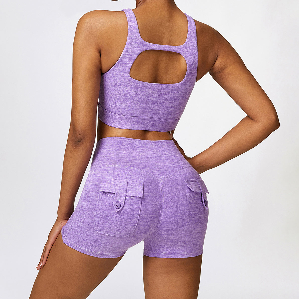 Cut Out Sports Bra -Front and Back Wearable