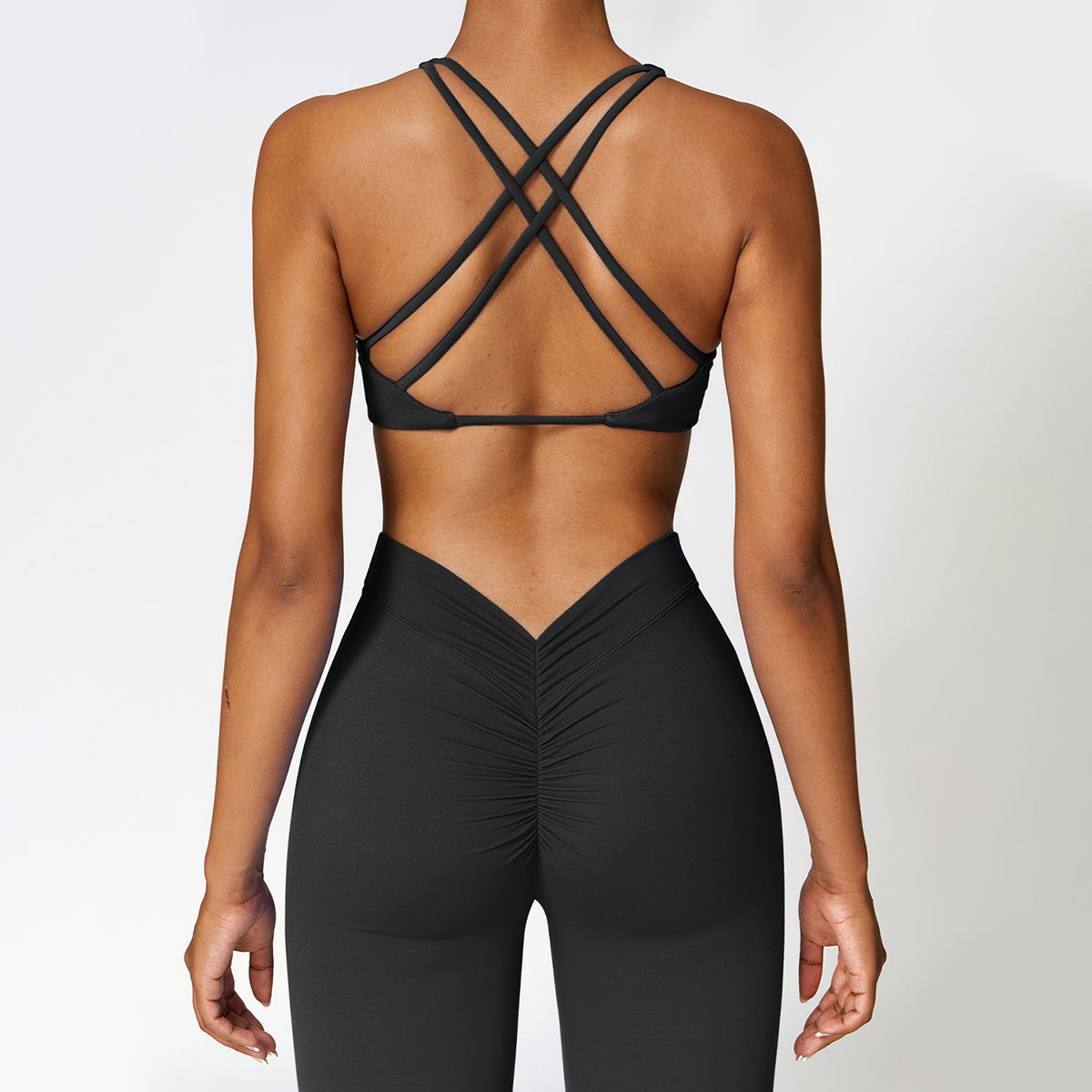 Twisted Crisscross Backless Sports Bra - Miloslaw