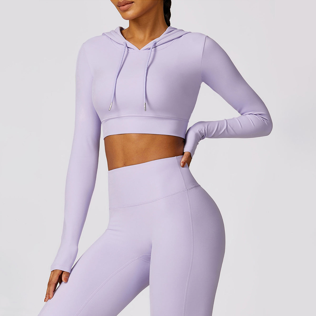 Hoodie Cropped Sports Top - Etel