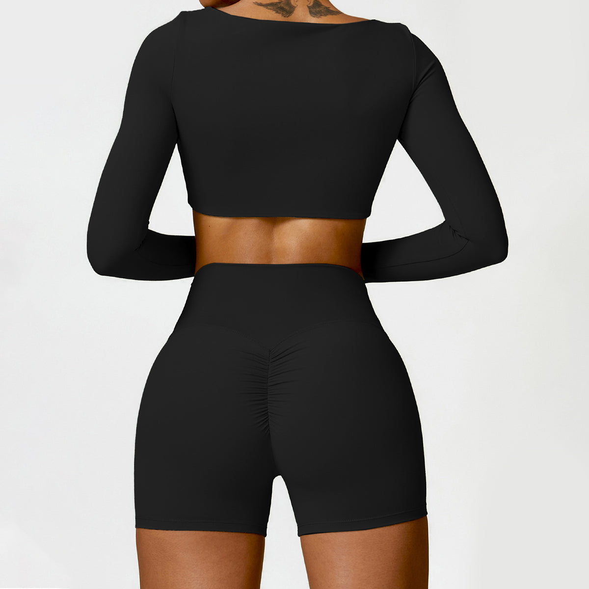 Long Sleeve Cropped Sports Top - Hutcheon