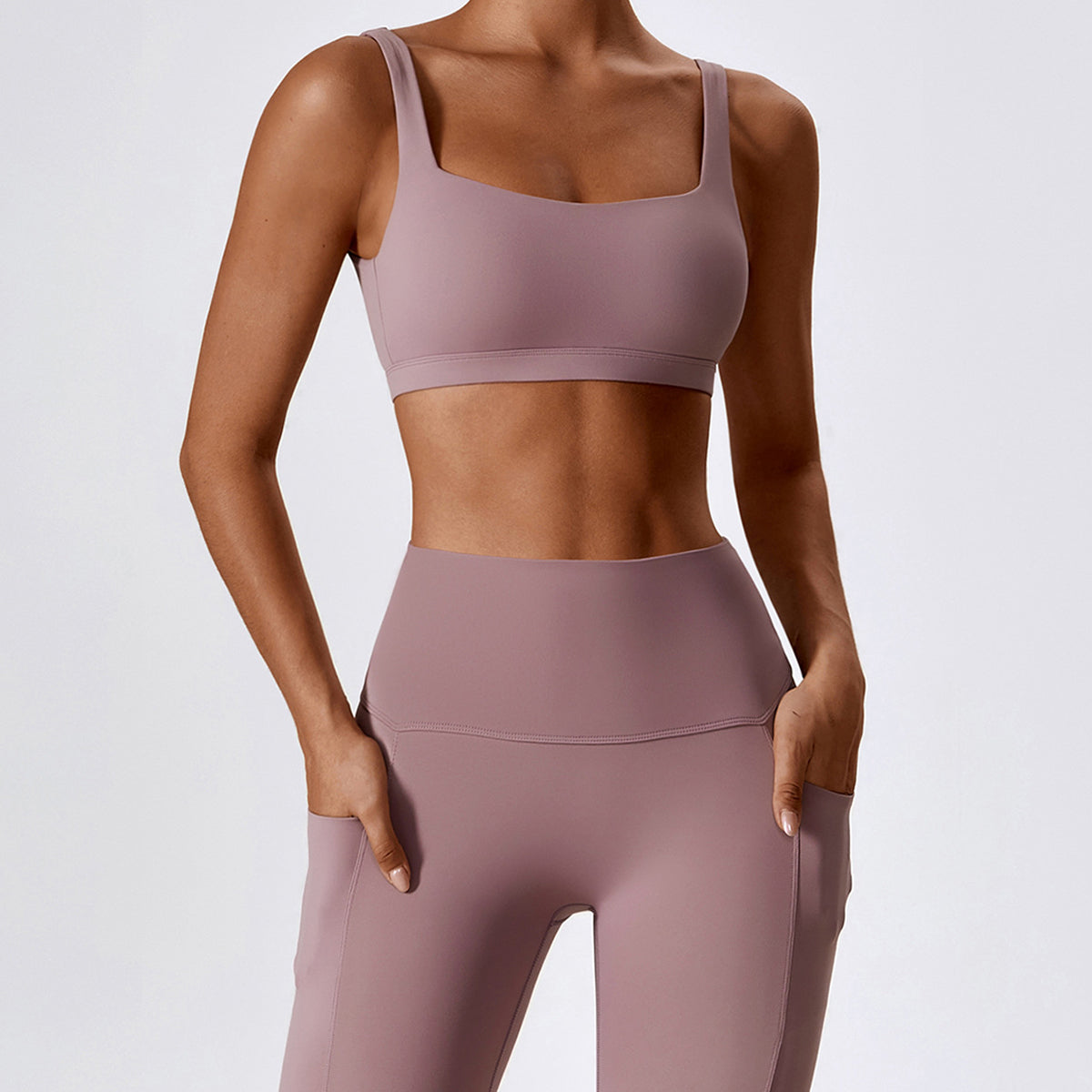 Square Neck Sports Bra - Elora