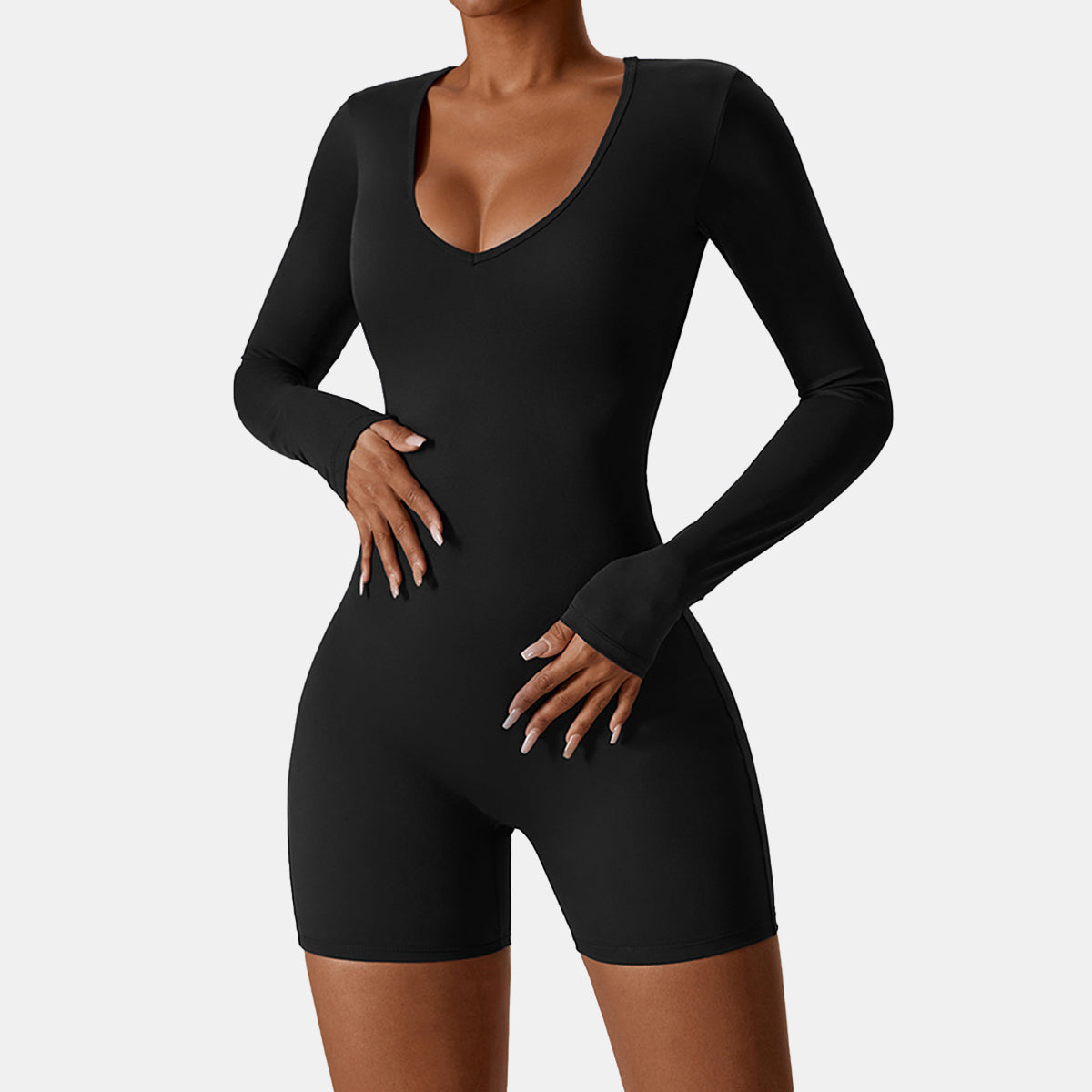 V Neck Yoga Romper