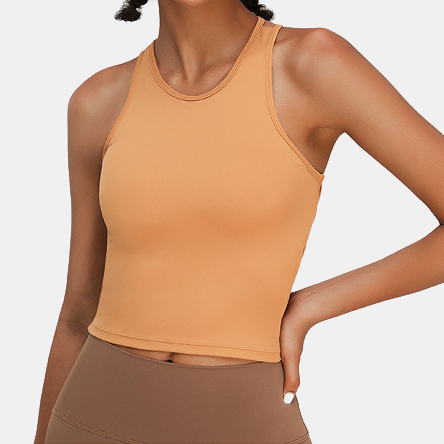 Crisscross Backless Yoga Tank Top - Tethys