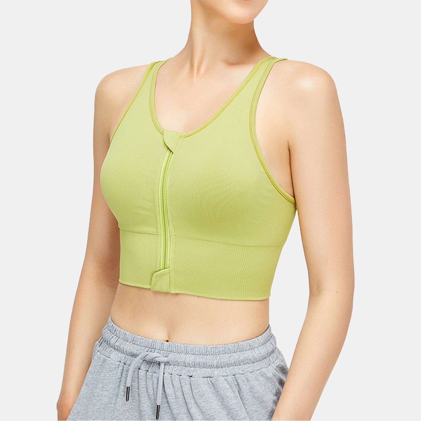 Zipper Sports Bra - Novi