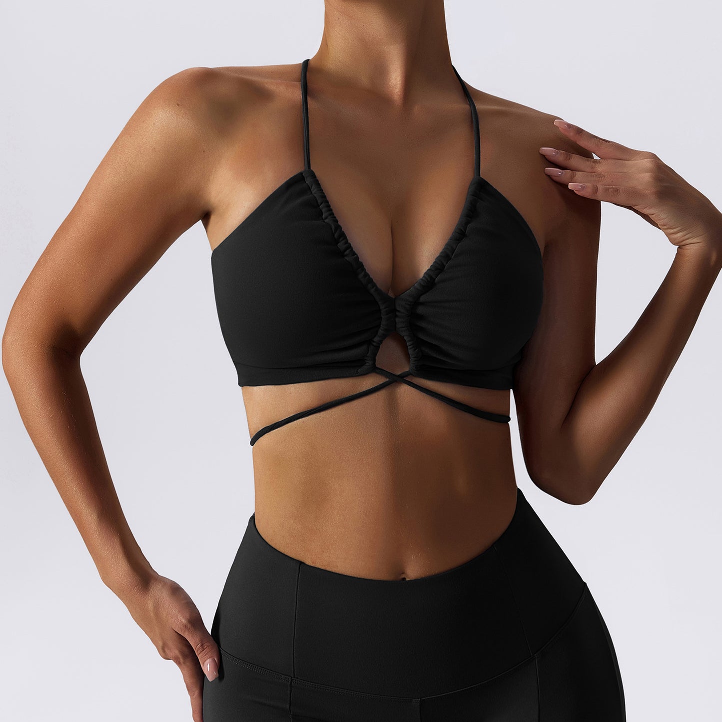 Lace-up Workout Bra